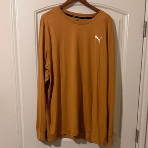 Puma Men's Tan Long Sleeve Tee